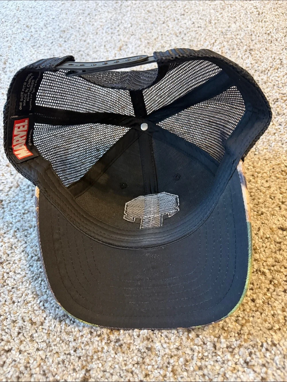 Marvel “The Punisher”  Camo Trucker Hat, Adjustable, Like New